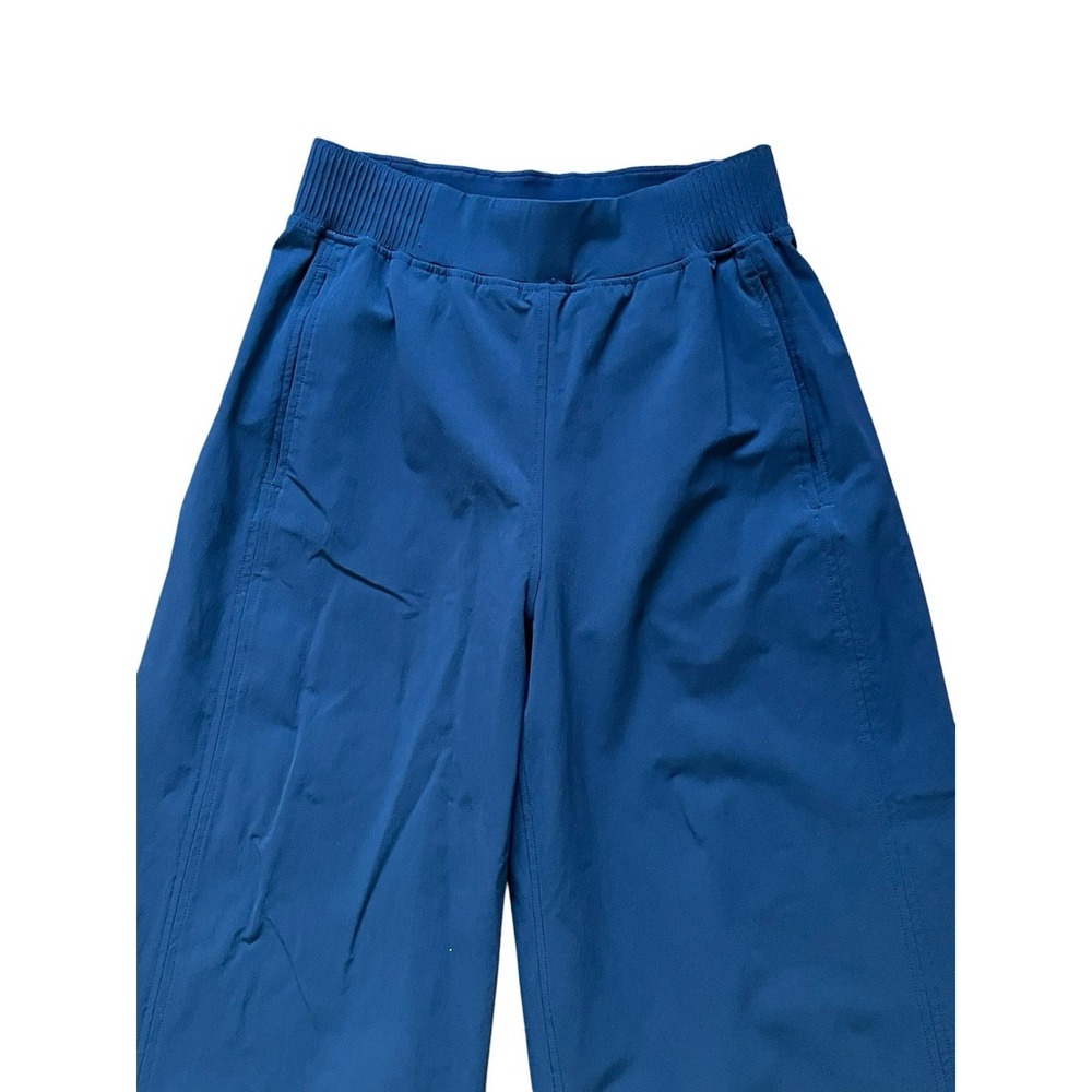 Lululemon Stretch Woven Wide-Leg Pants High-Rise Crop Blue 25.5" Length, Size XS - Picture 2 of 5